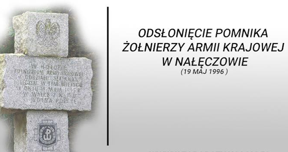 Odsłonięcie pomnika żołnierzy AK-DSZ w Nałęczowie (19 maja 1996 r.)